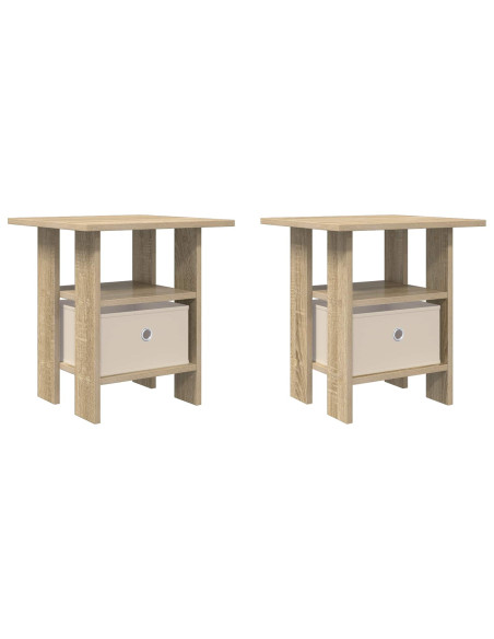 Comodino 2 pcs Rovere Sonoma 41 x 40 x 45 cm Legno multistrato