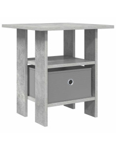 Comodino Grigio cemento 41 x 40 x 45 cm Legno multistrato 2