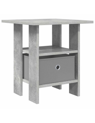 Comodino Grigio cemento 41 x 40 x 45 cm Legno multistrato