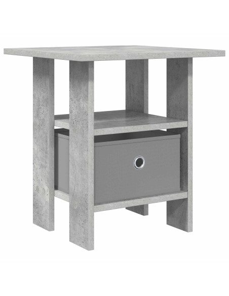 Comodino Grigio cemento 41 x 40 x 45 cm Legno multistrato