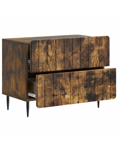 Armadio da Notte con cassetto Rovere Fumo 62 x 34,5 x 49,5 cm