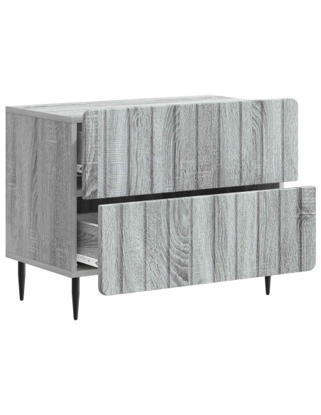 Armadio da Notte con cassetto Grigio Sonoma 62 x 34,5 x 49,5 cm