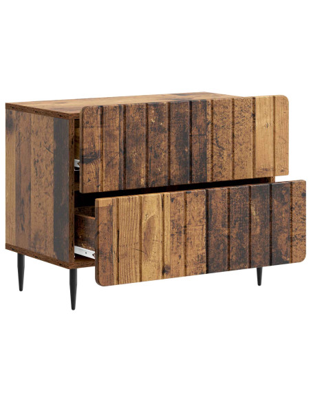Armadio da Notte con cassetto Legno antico 62 x 34,5 x 49,5 cm