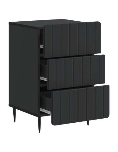 Armadio da Notte Nero 43x 41 x 68 cm Legno ingegnerizzato