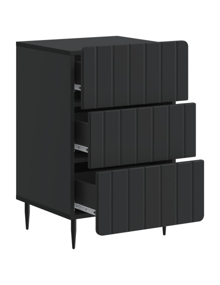 Armadio da Notte Nero 43x 41 x 68 cm Legno ingegnerizzato