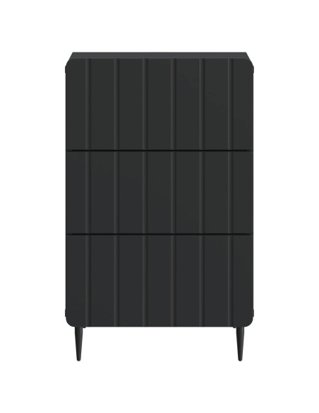 Armadio da Notte Nero 43x 41 x 68 cm Legno ingegnerizzato