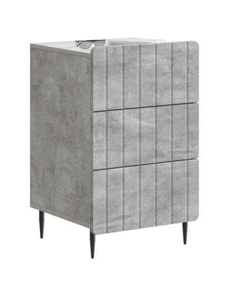 Armadio da Notte con cassetto Grigio Cemento 43x 41 x 68 cm