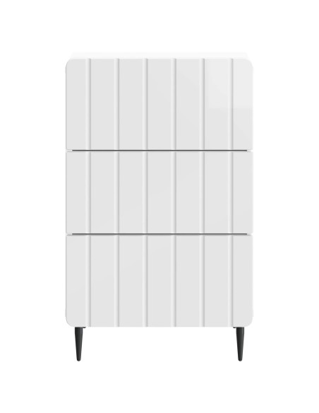 Armadio da Notte con cassetto Bianco Lucido 43x 41 x 68 cm