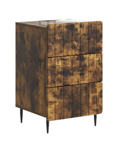 Armadio da Notte con cassetto Rovere Fumo 43x 41 x 68 cm 2
