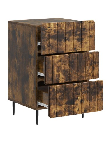Armadio da Notte con cassetto Rovere Fumo 43x 41 x 68 cm