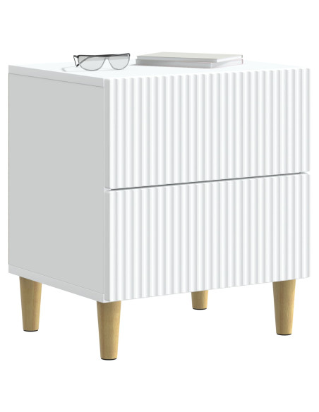Armadio da Notte con cassetto 2 pcs Bianco 43 x 34,5 x 48 cm