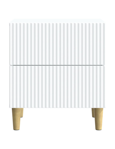 Armadio da Notte con cassetto 2 pcs Bianco 43 x 34,5 x 48 cm