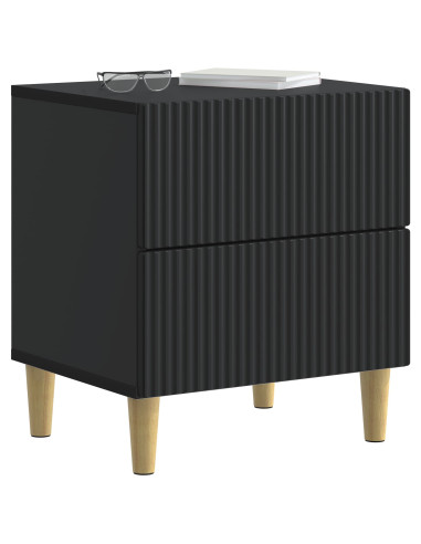 Armadio da Notte Nero 43 x 34,5 x 48 cm Legno ingegnerizzato