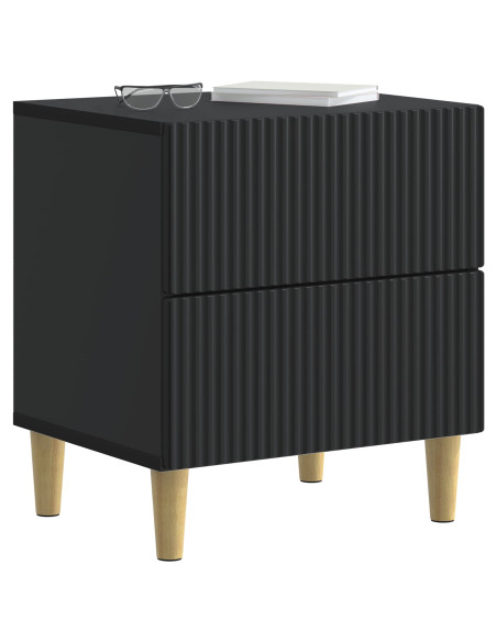 Armadio da Notte Nero 43 x 34,5 x 48 cm Legno ingegnerizzato