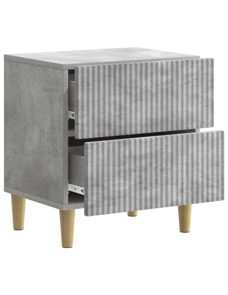 Armadio da Notte con cassetto Grigio Cemento 43 x 34,5 x 48 cm