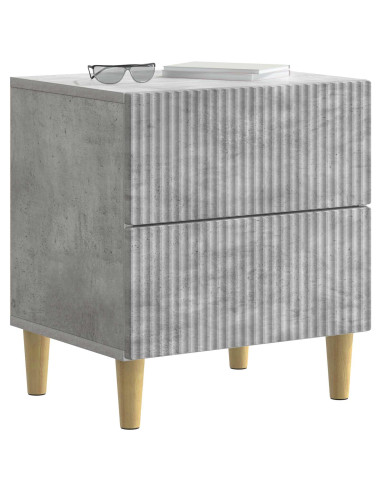 Armadio da Notte 2 pcs Grigio Cemento 43 x 34,5 x 48 cm