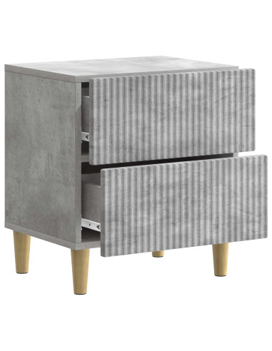 Armadio da Notte 2 pcs Grigio Cemento 43 x 34,5 x 48 cm