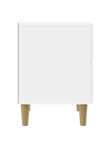 Armadio da Notte con cassetto Bianco Lucido 43 x 34,5 x 48 cm