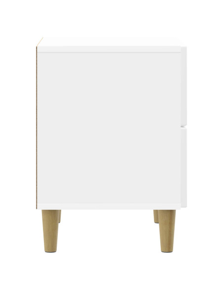 Armadio da Notte con cassetto Bianco Lucido 43 x 34,5 x 48 cm