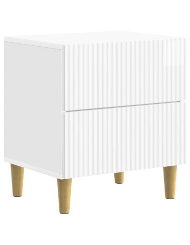 Armadio da Notte 2 pcs Bianco Lucido 43 x 34,5 x 48 cm