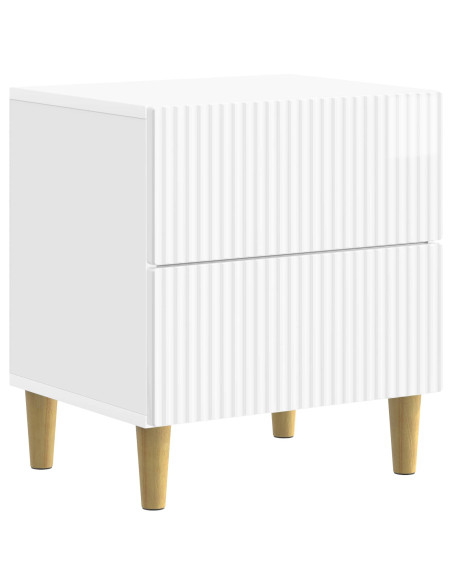 Armadio da Notte 2 pcs Bianco Lucido 43 x 34,5 x 48 cm