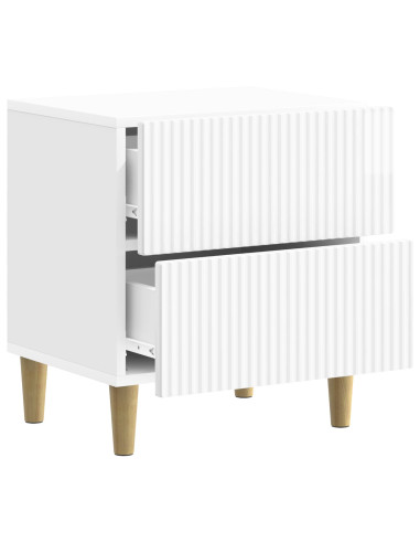 Armadio da Notte 2 pcs Bianco Lucido 43 x 34,5 x 48 cm