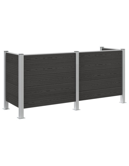 Recinzione Contenitore per Rifiuti Grigio 237 x 85 x 115 cm