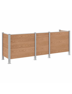 Recinzione Contenitore per Rifiuti Marrone 315 x 85 x 115 cm 2