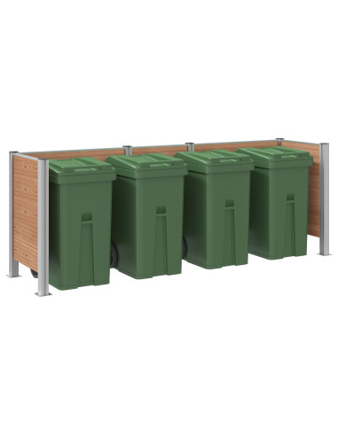 Recinzione Contenitore per Rifiuti Marrone 315 x 85 x 115 cm