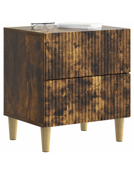 Armadio da Notte 2 pcs Rovere Fumo 43 x 34,5 x 48 cm