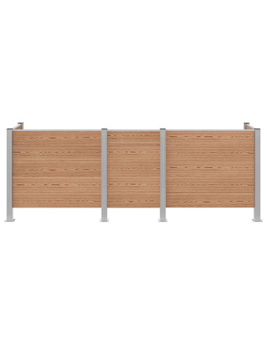 Recinzione Contenitore per Rifiuti Marrone 315 x 85 x 115 cm