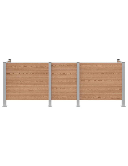 Recinzione Contenitore per Rifiuti Marrone 315 x 85 x 115 cm