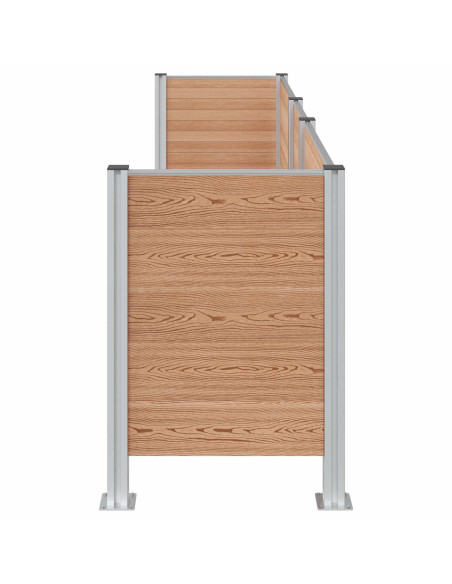 Recinzione Contenitore per Rifiuti Marrone 315 x 85 x 115 cm