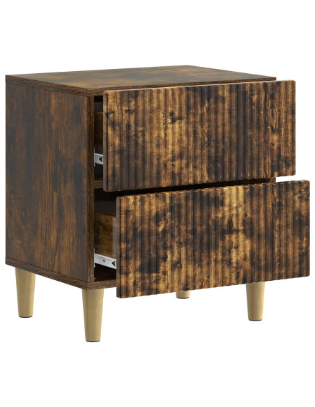 Armadio da Notte 2 pcs Rovere Fumo 43 x 34,5 x 48 cm