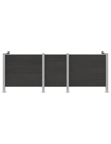 Recinzione Contenitore per Rifiuti Grigio 315 x 85 x 115 cm