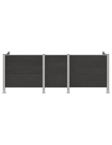 Recinzione Contenitore per Rifiuti Grigio 315 x 85 x 115 cm