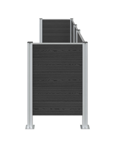 Recinzione Contenitore per Rifiuti Grigio 315 x 85 x 115 cm