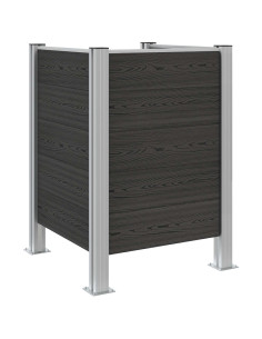 Recinzione Contenitore per Rifiuti Grigio 85 x 85 x 115 cm 2
