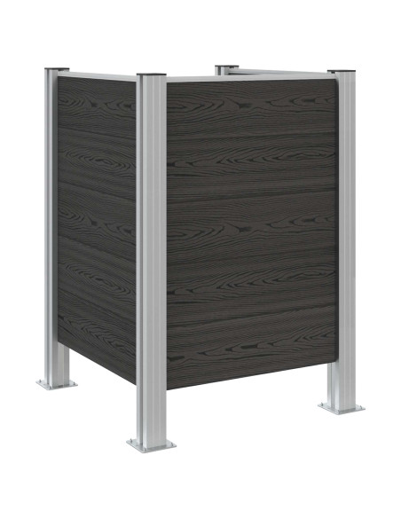 Recinzione Contenitore per Rifiuti Grigio 85 x 85 x 115 cm