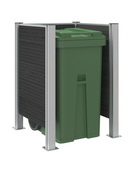 Recinzione Contenitore per Rifiuti Grigio 85 x 85 x 115 cm