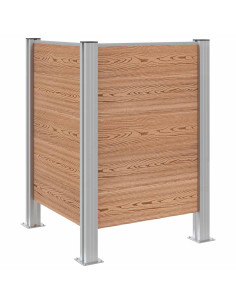 Recinzione Contenitore per Rifiuti Marrone 85 x 85 x 115 cm 2