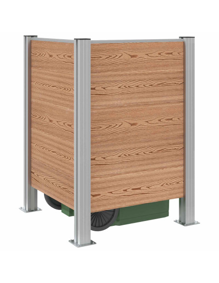 Recinzione Contenitore per Rifiuti Marrone 85 x 85 x 115 cm