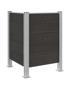 Recinzione Contenitore per Rifiuti Grigio 85 x 85 x 115 cm 2