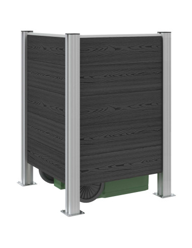 Recinzione Contenitore per Rifiuti Grigio 85 x 85 x 115 cm