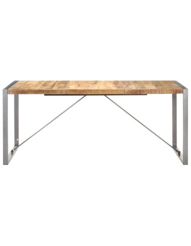 Tavolo da Pranzo 180x90x75 cm in Legno Massello di Mango Grezzo