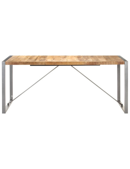 Tavolo da Pranzo 180x90x75 cm in Legno Massello di Mango Grezzo