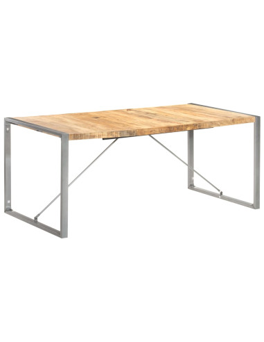 Tavolo da Pranzo 180x90x75 cm in Legno Massello di Mango Grezzo