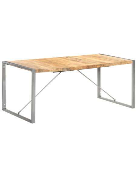 Tavolo da Pranzo 180x90x75 cm in Legno Massello di Mango Grezzo