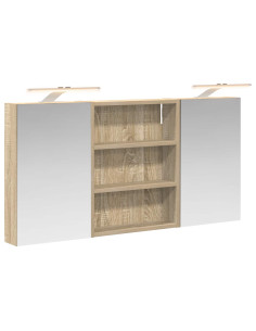 Set di Armadi da Bagno con lo scaffale 3 pcs 100 x 10,5 x 50 cm 2