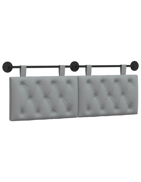 Testata appesa Grigio chiaro 150 x 55 x 7 cm Tessuto